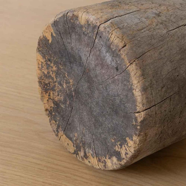 Brown Antique Japanese Wood Pounding Mallet, Early 1900s For Sale - Image 8 of 9