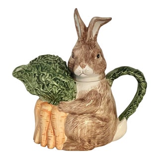 Rabbit With Carrots Pitcher, Japan For Sale