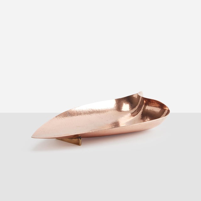 Leaf-Shaped Copper Dish by Richard Rohac For Sale - Image 9 of 12