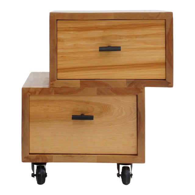 Blonde Wood Double Sided Storage, 1990s For Sale