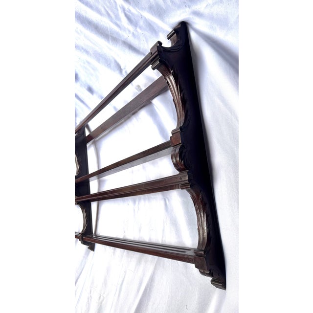 Antique French Two Tier Wood Plate Rack For Sale - Image 12 of 18