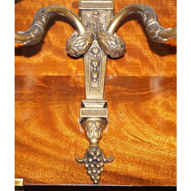 French Brass Sconces, Set of 2 For Sale - Image 11 of 13