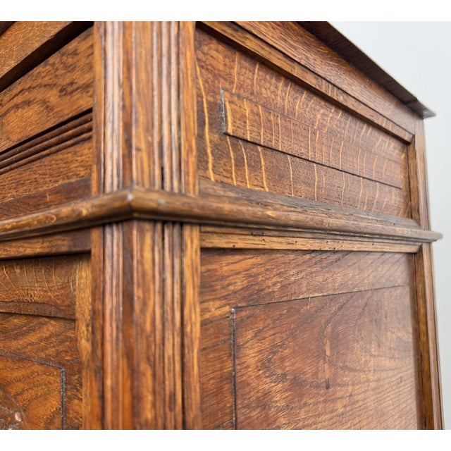 Antique French Oak Carved Nightstand For Sale - Image 10 of 15