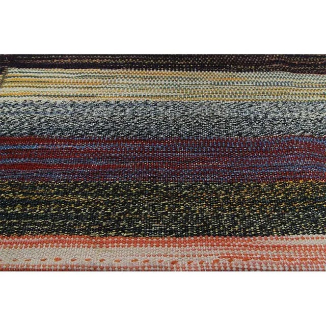 Handwoven Flatweave Scandinavian Style Kilim Rug 3’9″ X 6’0″ For Sale - Image 9 of 10