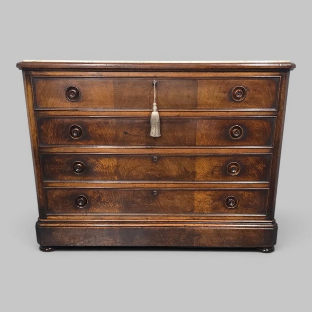 Antique French Walnut Commode, 1850 For Sale - Image 17 of 17