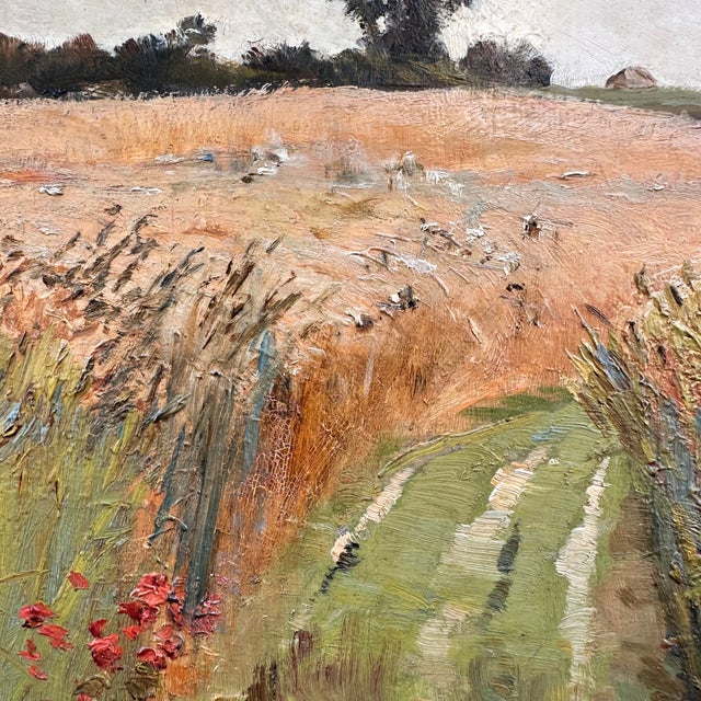 Fernand Quignon, Walking Through the Wheat Fields, 20th Century, Oil on Board, Framed For Sale - Image 7 of 18