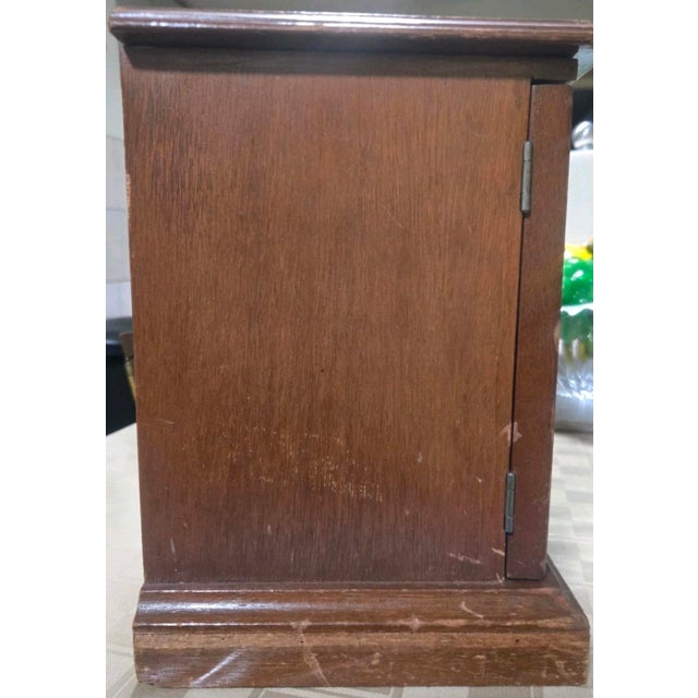 Vintage Hand-Carved Wooden Deep Relief Jewelry Cabinet Tropical Farming Motif For Sale - Image 11 of 12