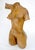 Very Fine Carved Oiled Mango Wood Sculpture of a Nude Female Bust MINT For Sale - Image 6 of 11
