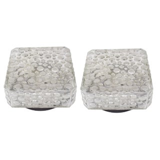 Bubble Glass Wall Sconces, 1970s, Set of 2 For Sale