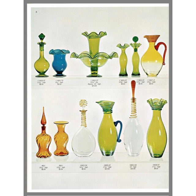 Vintage Applied Red Coil Lemon Yellow 17.5” Vase Pitcher by Joel Philip Myers for Blenko 1968 For Sale - Image 10 of 10