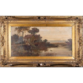 Early 20th Century Oil Painting by Joel Owens, Framed For Sale