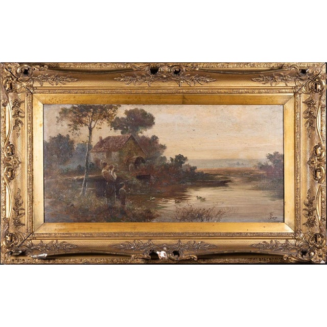 Early 20th Century Oil Painting by Joel Owens, Framed For Sale