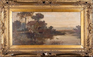 Early 20th Century Oil Painting by Joel Owens, Framed