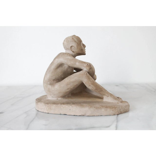 Figurative 1950"s Seated Nude Figural Sculpture For Sale - Image 3 of 12