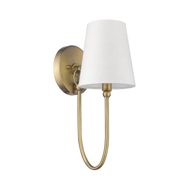 2010s Signature 1 Light Sconce, Antique Brass For Sale - Image 5 of 6