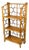 Vintage Burnt Bamboo Folding Shelf For Sale