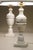 1940s Neoclassic Art Deco Empire Regency Modern Carrara Marble Urn Style Table Lamps For Sale In Los Angeles - Image 6 of 12