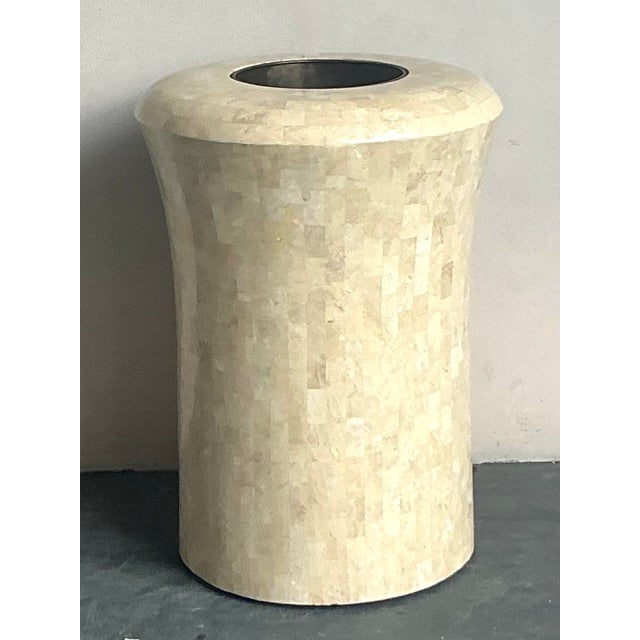 Maitland - Smith Vintage Boho Maitland Smith Tessellated Stone Planter For Sale - Image 4 of 8