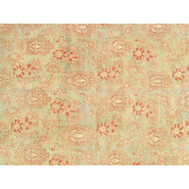 Textile Antique Mahal Handmade Oriental Yellow & Orange Rug For Sale - Image 7 of 12