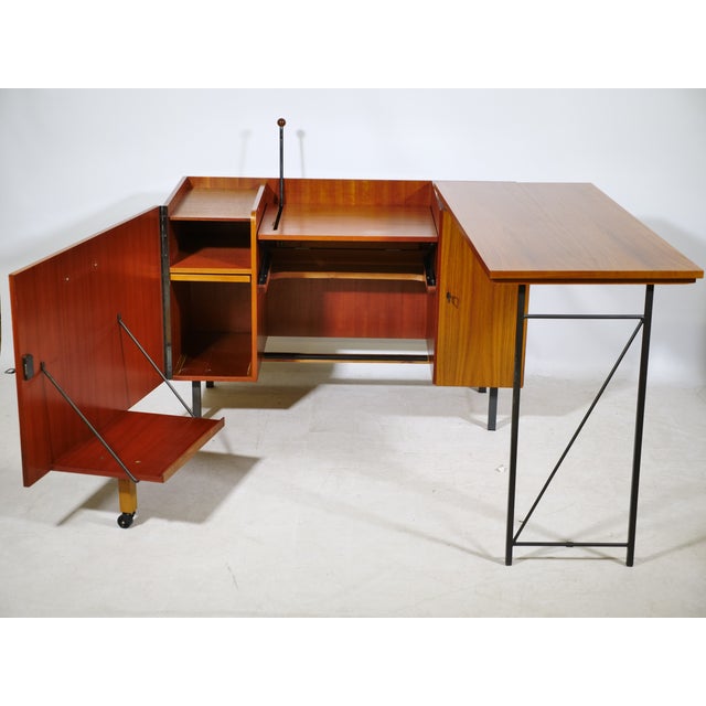 Mid-Century Modern Sideboard with Desk in Teak, 1960s For Sale - Image 13 of 13