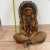 Burnt Umber Vintage 1973 Hand Carved Wood Native American Indian Chief Statue 24" Signed For Sale - Image 8 of 14