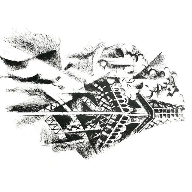 Early 21st Century (after) Robert Delaunay - La Femme et la Tour - Handsigned Lithograph Circa 1960 For Sale - Image 5 of 10