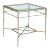 Woodbridge Furniture Madeline Square Lamp Table in Silver For Sale