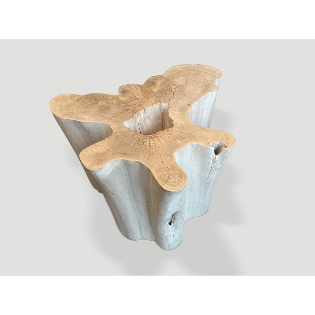 2010s Andrianna Shamaris Amorphous Bleached Teak Wood Table For Sale - Image 5 of 5
