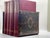 1950’s Faux Leather Gold Pressed Bookends- A Pair For Sale In Jacksonville, FL - Image 6 of 9