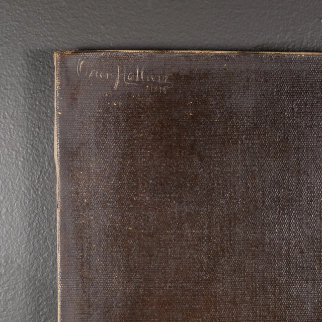 American 19th C. American Oil Portrait by Oscar Hallwig 1895 For Sale - Image 3 of 7