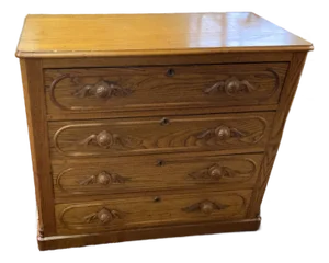 Late 19th Century American Chestnut Four Drawer Chest