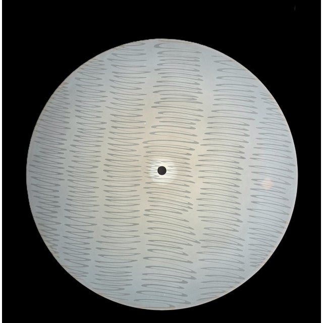 1940s Space Age Ufo Glass Pendant by Doria– Ice Blue & Seafoam Rare German Space-Age Design For Sale - Image 10 of 13