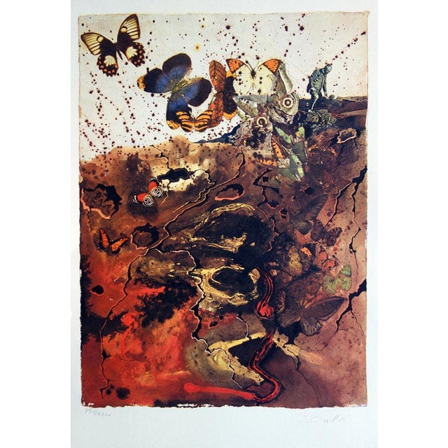 Salvador Dali, Auvergne (SNCF, Suite Papillon), Lithograph For Sale