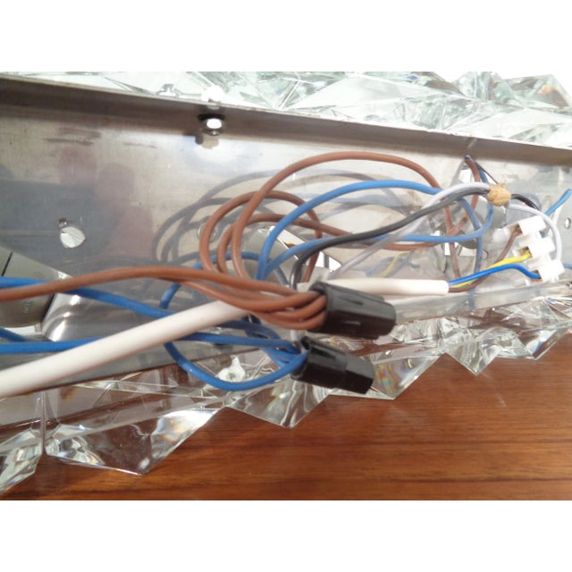 Chrome Plated & Crystal Glass Flush Mount Wall Lights from Kinkeldey, 1970s, Set of 2 For Sale - Image 13 of 18
