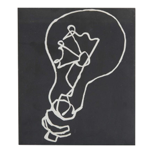 Scott KIlgourUnique Pop Art Painting on Slate, Electric Light Bulb Downtown NYC Art Kilgour, 1992