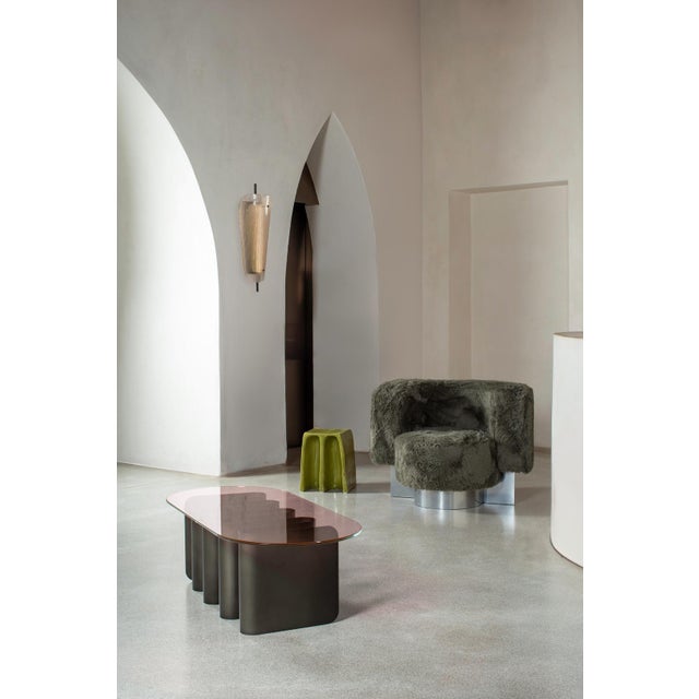 Bent Wall Light in Smoky Grey by Sebastian Herkner for Pulpo GMBH For Sale - Image 9 of 10