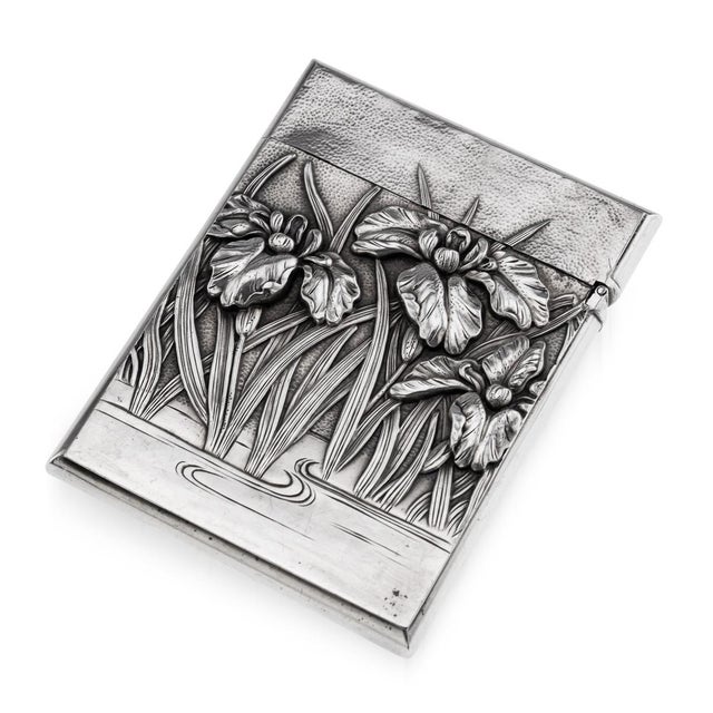 Antique 20th Century Japanese Meiji Silver Card Case, 1900s For Sale - Image 16 of 16