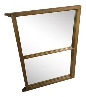 Antique Pine Window Frame Mirror