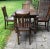 Antique Extendable Dining Table and Chairs in Twist Rope Wood and Leather, England, 1800s Set of 5 For Sale - Image 17 of 18