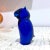 Mid-Century Modern Vintage Cobalt Blue Glass Owl For Sale - Image 3 of 8