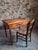 Rustic Antique French Oak Writing Table with Drawer, 1930 For Sale - Image 3 of 18
