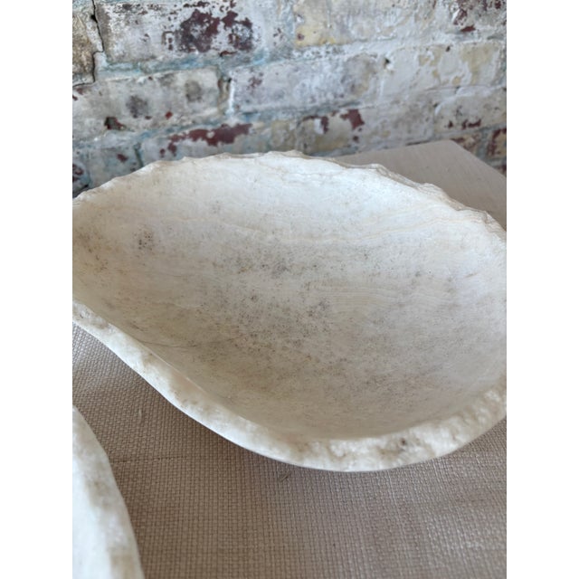 Raw Edge White Onyx Bowl [2 Available] For Sale - Image 11 of 18