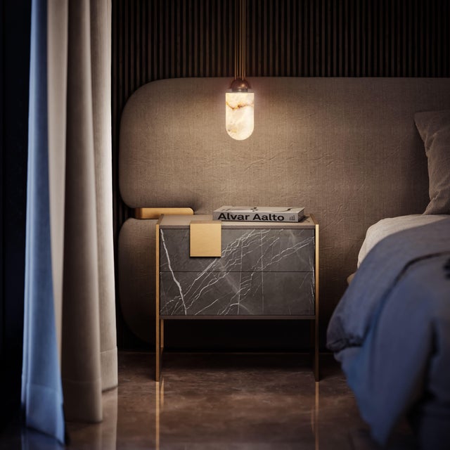 Coloma Bedside Table by Porus Studio For Sale - Image 10 of 11