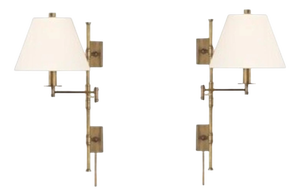 Claremont Swing-Arm Wall Sconces by Hudson Valley, Set of 2