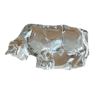 Vintage Boho Baccarat Crystal Bull