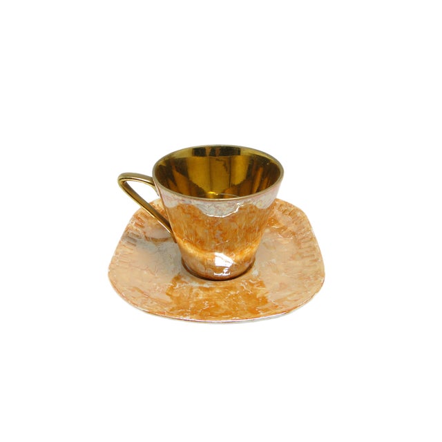 Art Deco Coffee Cup & Saucer from Ćmielów, Poland, 1960s, Set of 2 For Sale - Image 9 of 9
