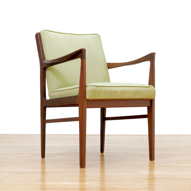 Wood 1960s Mid Century English Occasional Chair For Sale - Image 7 of 11