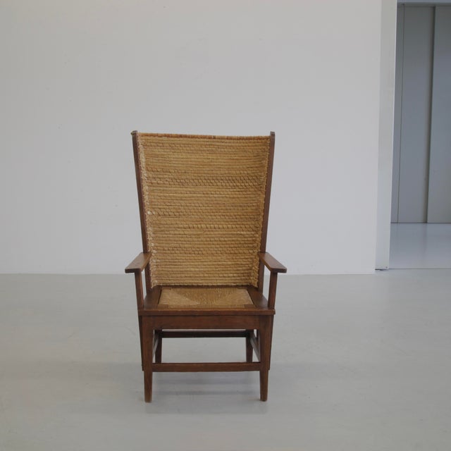 1900 - 1909 Arts & Crafts Highback Chair by Chris Wegerif, 1900s For Sale - Image 5 of 9