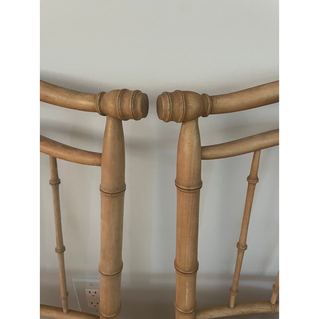 Pair of Vintage Faux Bamboo Side Chairs For Sale - Image 11 of 12