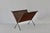 Mid 20th Century Scandinavian Style Hand-Woven Rattan Metal Folding Magazine Newspaper Rack Mid Century Modern For Sale - Image 10 of 16